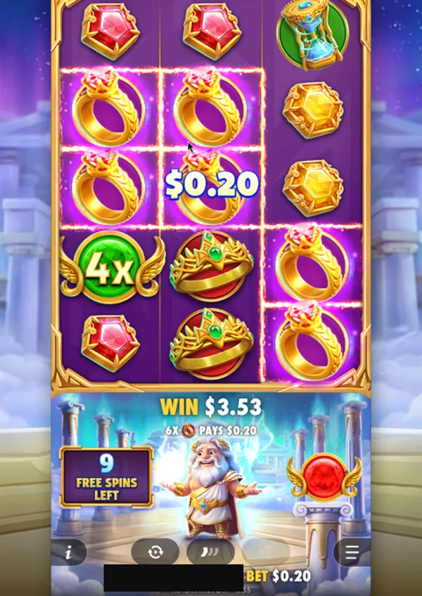 Gates of Olympus POP: a 4x multiplier in free spins